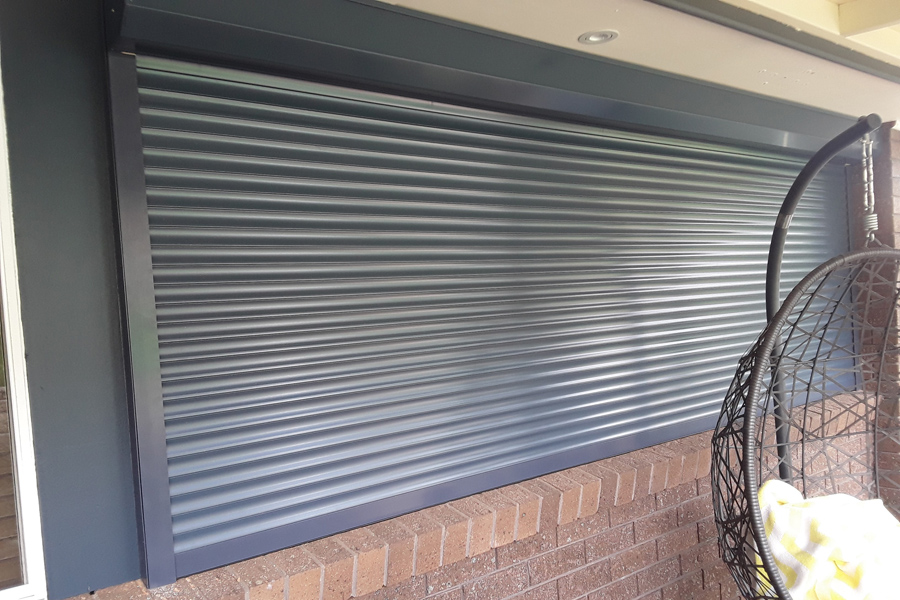 Black Domestic Roller Shutters for residential application in Illawarra, Wollongong, Southern Highlands